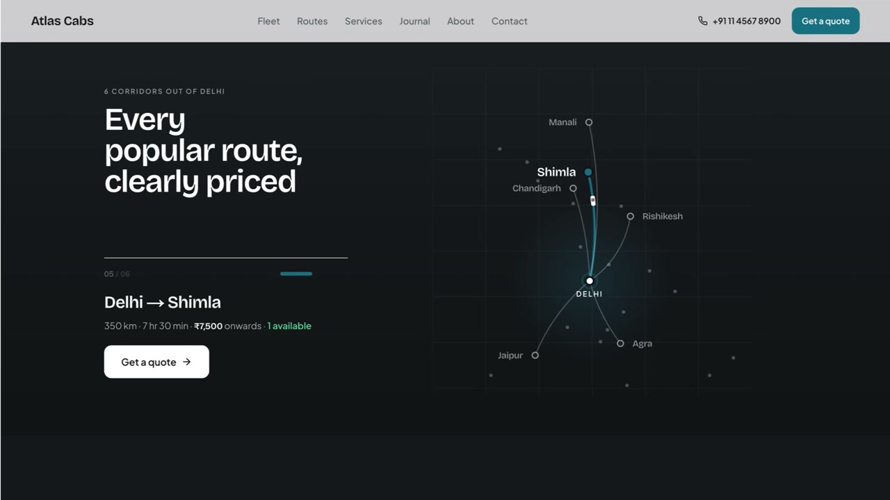 Atlas website template preview